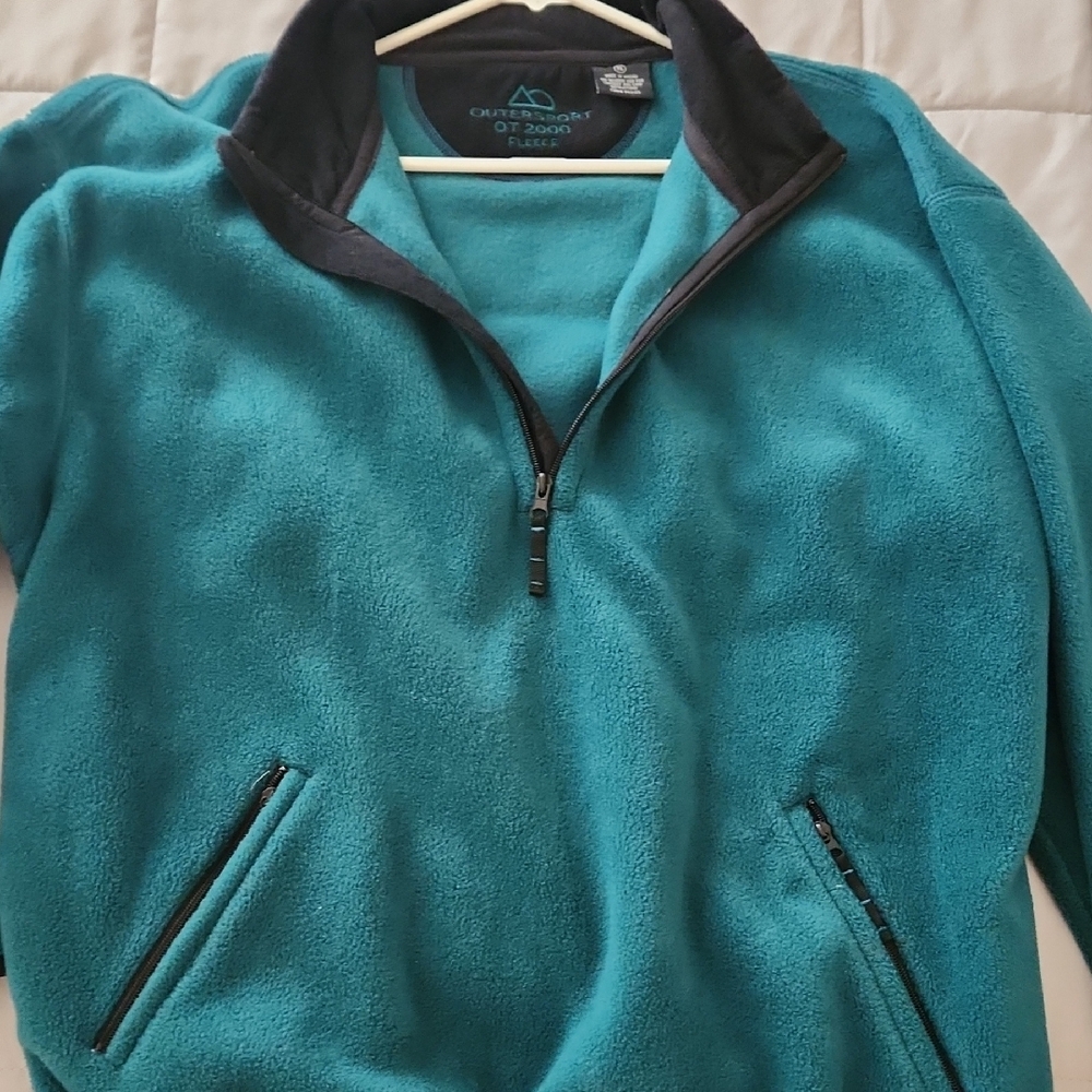Great Outdoors Teal Fleece Pullover